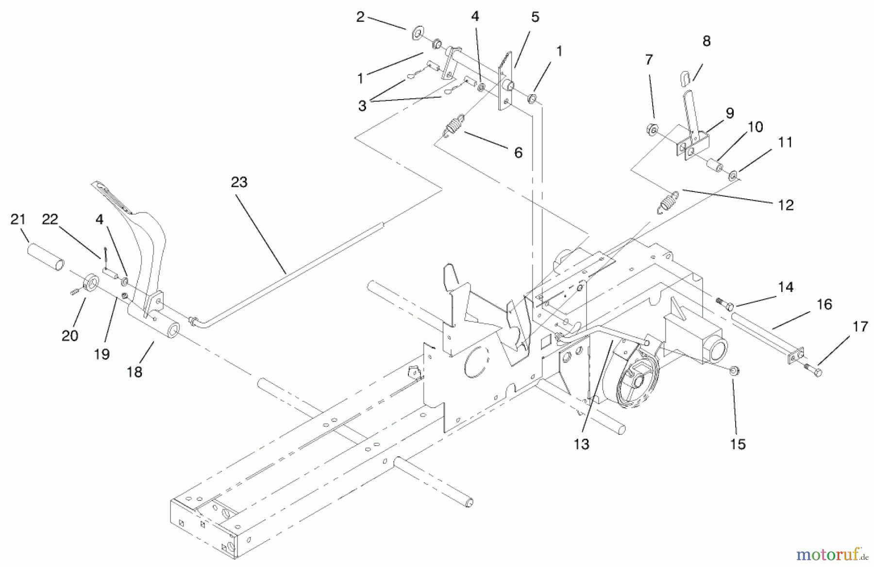 Toro Neu Mowers, Lawn & Garden Tractor Seite 1 73422 (416-8) - Toro 416-8 Garden Tractor, 1997 (7900001-7999999) BRAKE