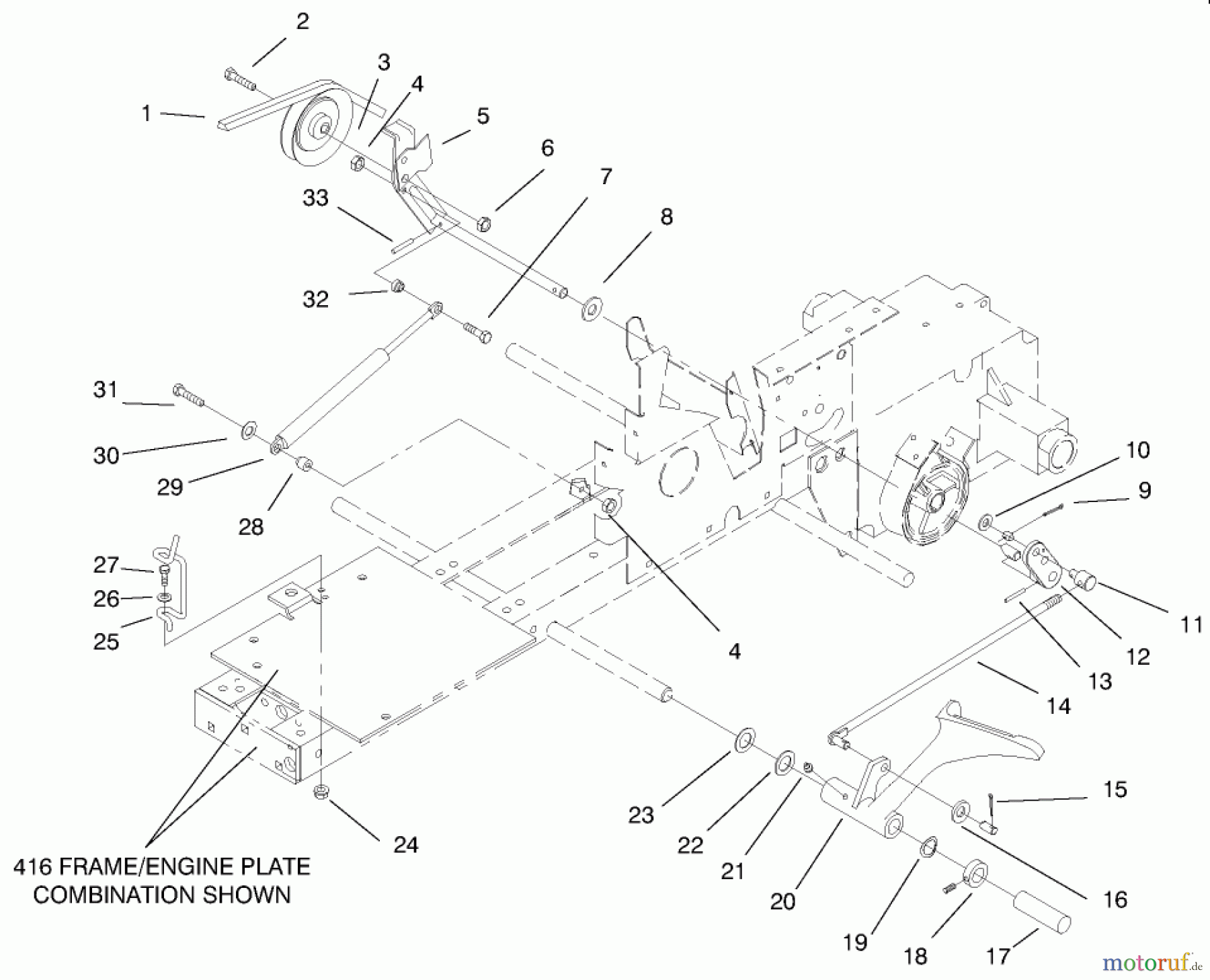 Toro Neu Mowers, Lawn & Garden Tractor Seite 1 73422 (416-8) - Toro 416-8 Garden Tractor, 1997 (7900001-7999999) CLUTCH