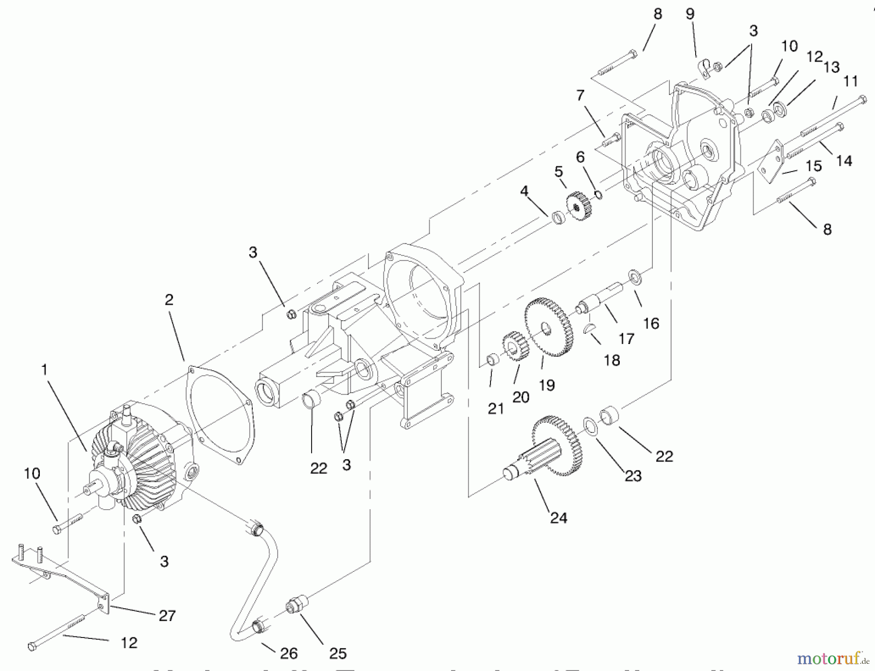Toro Neu Mowers, Lawn & Garden Tractor Seite 1 73423 (416-H) - Toro 416-H Garden Tractor, 1997 (7900001-7999999) HYDROSTATIC TRANSMISSION #2