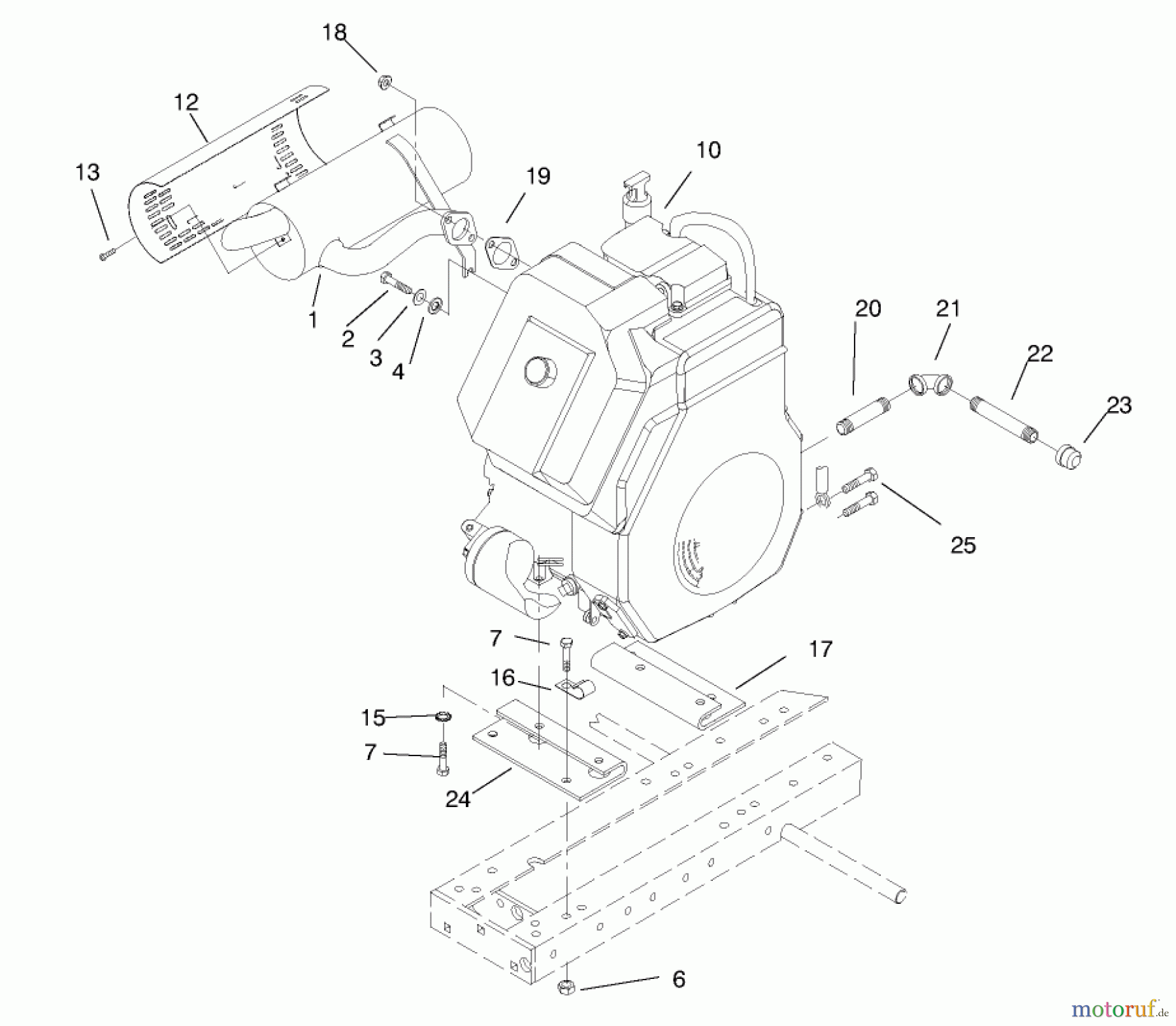  Toro Neu Mowers, Lawn & Garden Tractor Seite 1 73428 (312-8) - Toro 312-8 Garden Tractor, 1998 (8900001-8900499) ENGINE ASSEMBLY