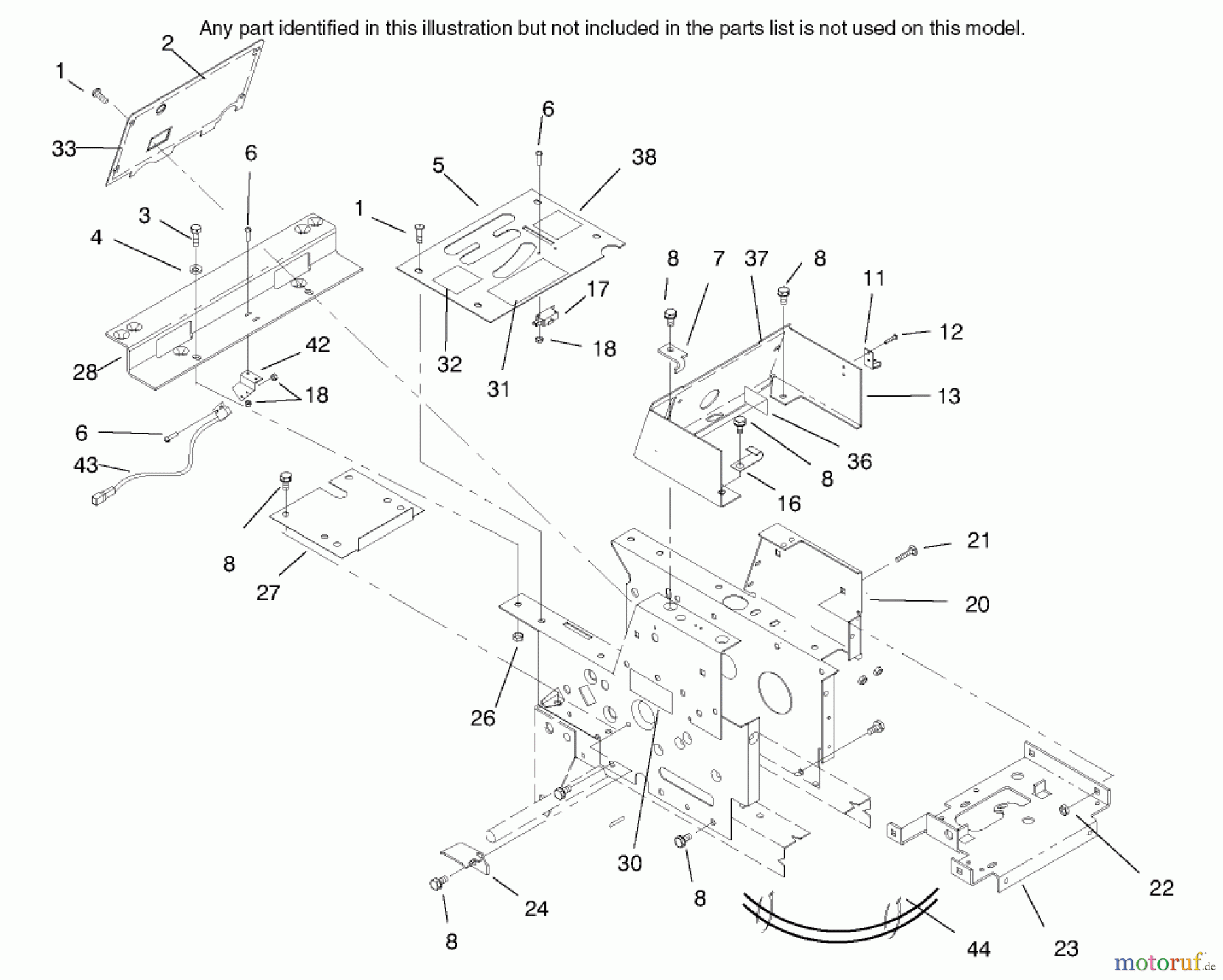  Toro Neu Mowers, Lawn & Garden Tractor Seite 1 73428 (312-8) - Toro 312-8 Garden Tractor, 1998 (8900001-8900499) HOODSTAND, CONSOLE
