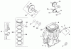 Toro 73429 (312-8) - 312-8 Garden Tractor, 1999 (9900001-9999999) Ersatzteile CRANKCASE (MODEL 73449 ONLY)
