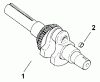 Toro 73429 (312-8) - 312-8 Garden Tractor, 1999 (9900001-9999999) Ersatzteile CRANKSHAFT (MODEL 73429 ONLY)