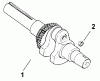 Toro 73429 (312-8) - 312-8 Garden Tractor, 1999 (9900001-9999999) Ersatzteile CRANKSHAFT (MODEL 73449 ONLY)