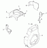 Toro 73449 (314-8) - 314-8 Garden Tractor, 2000 (200000001-200999999) Ersatzteile BLOWER HOUSING & BAFFLES (MODEL 73429 ONLY)