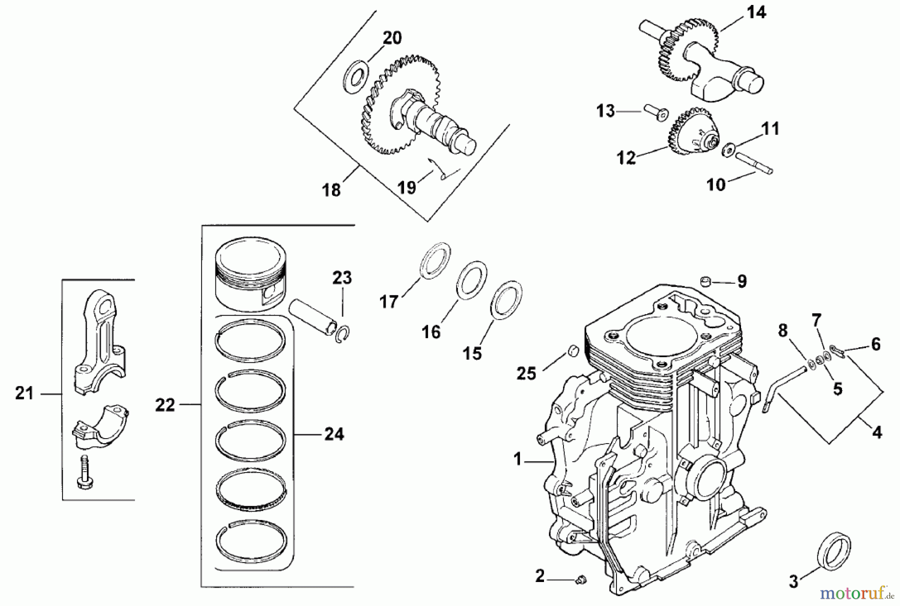 Toro Neu Mowers, Lawn & Garden Tractor Seite 1 73449 (314-8) - Toro 314-8 Garden Tractor, 2000 (200000001-200999999) CRANKCASE (MODEL 73429 ONLY)