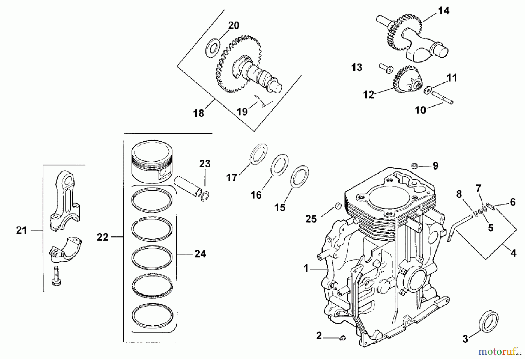 Toro Neu Mowers, Lawn & Garden Tractor Seite 1 73449 (314-8) - Toro 314-8 Garden Tractor, 2000 (200000001-200999999) CRANKCASE (MODEL 73449 ONLY)