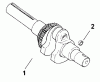 Toro 73449 (314-8) - 314-8 Garden Tractor, 2000 (200000001-200999999) Ersatzteile CRANKSHAFT (MODEL 73429 ONLY)