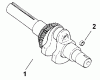Toro 73449 (314-8) - 314-8 Garden Tractor, 2000 (200000001-200999999) Ersatzteile CRANKSHAFT (MODEL 73449 ONLY)