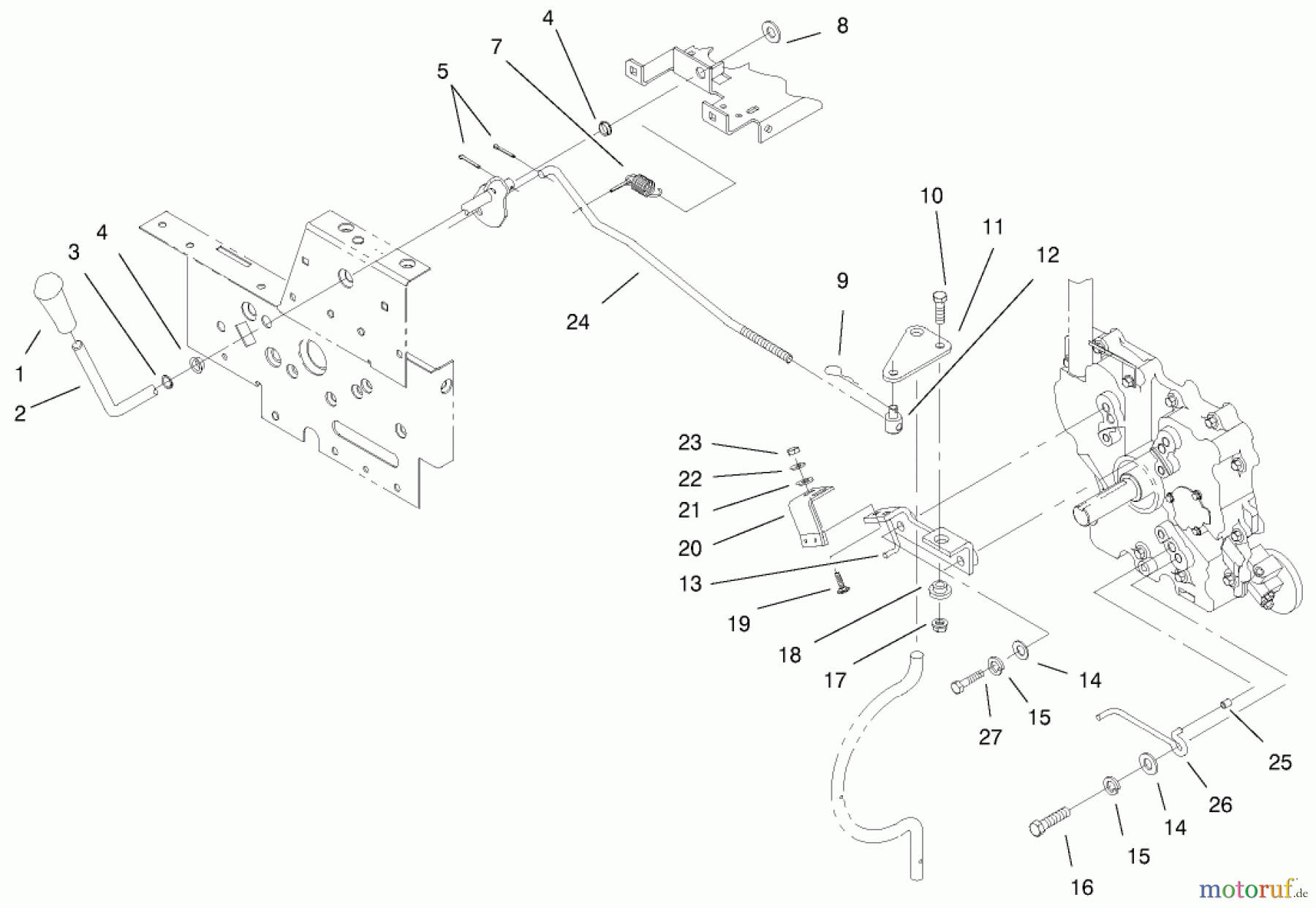 Toro Neu Mowers, Lawn & Garden Tractor Seite 1 73449 (314-8) - Toro 314-8 Garden Tractor, 2000 (200000001-200999999) PTO CLUTCH SYSTEM & BELT GUIDE ASSEMBLY