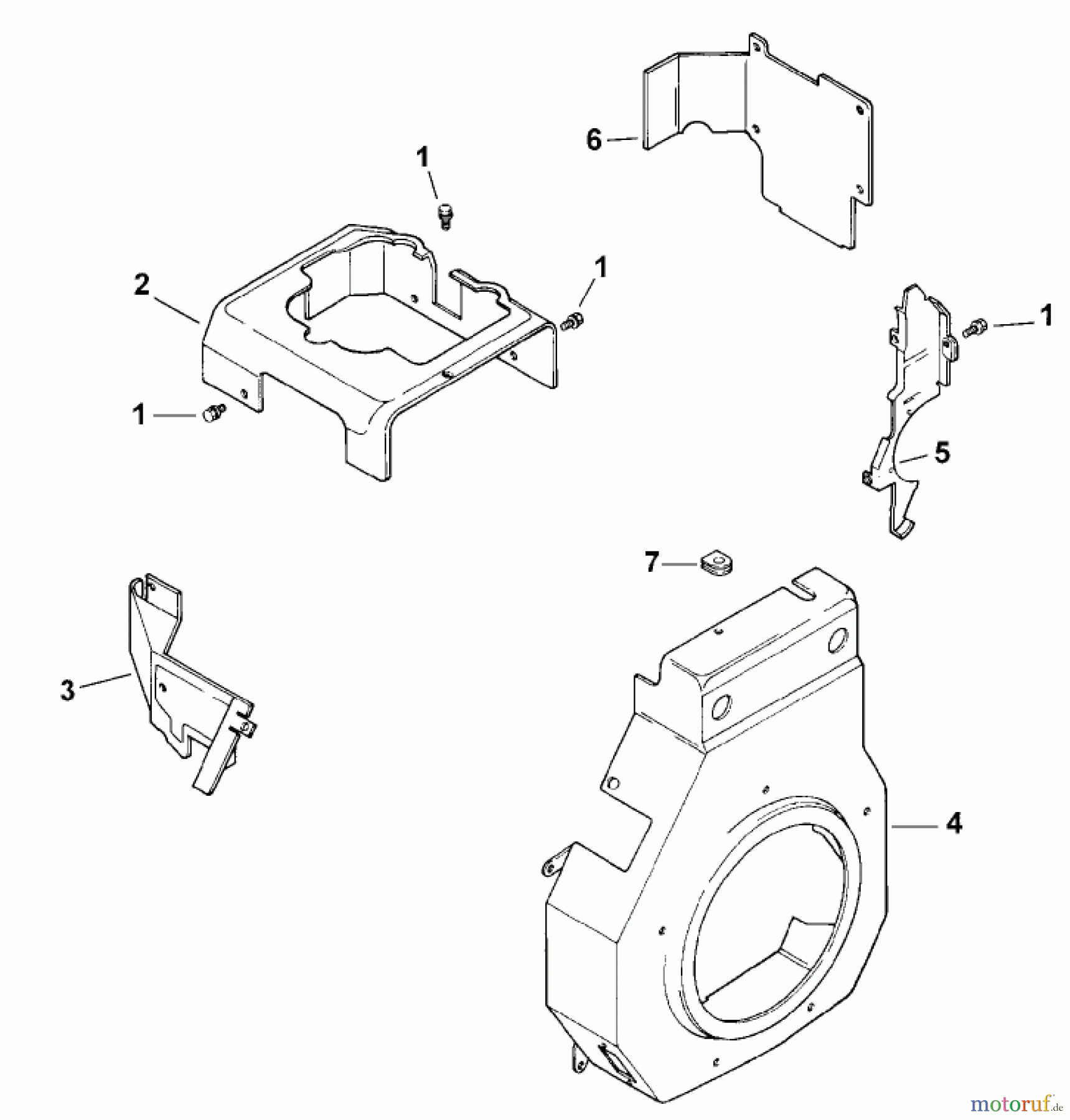 Toro Neu Mowers, Lawn & Garden Tractor Seite 1 73429 (312-8) - Toro 312-8 Garden Tractor, 2001 (210000001-210999999) BLOWER HOUSING AND BAFFLES (MODEL 73429 ONLY)