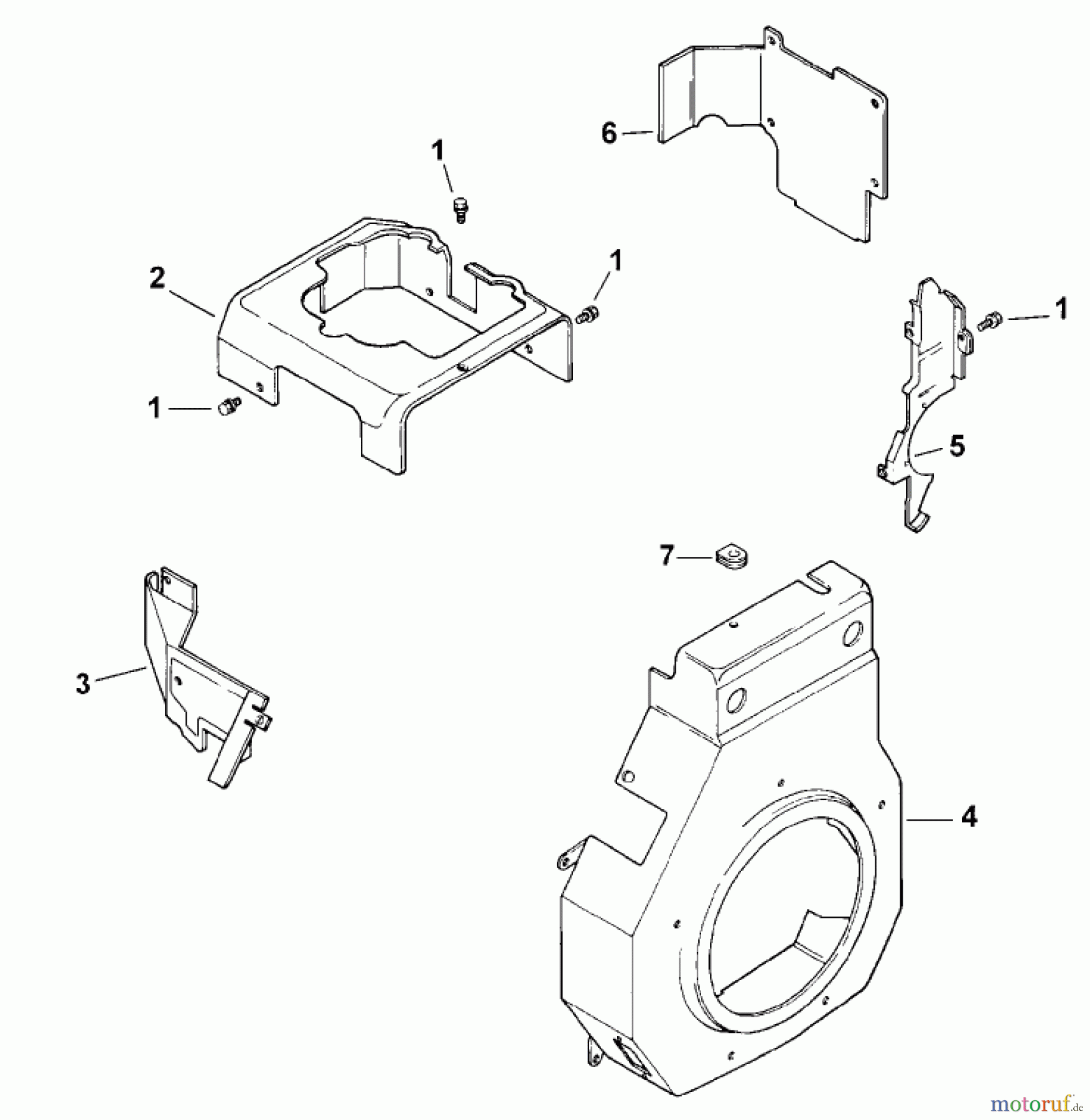 Toro Neu Mowers, Lawn & Garden Tractor Seite 1 73429 (312-8) - Toro 312-8 Garden Tractor, 2001 (210000001-210999999) BLOWER HOUSING AND BAFFLES (MODEL 73449 ONLY)