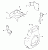 Toro 73429 (312-8) - 312-8 Garden Tractor, 2001 (210000001-210999999) Ersatzteile BLOWER HOUSING AND BAFFLES (MODEL 73449 ONLY)