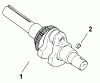Toro 73429 (312-8) - 312-8 Garden Tractor, 2001 (210000001-210999999) Ersatzteile CRANKSHAFT (MODEL 73429 ONLY)