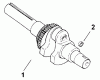 Toro 73429 (312-8) - 312-8 Garden Tractor, 2001 (210000001-210999999) Ersatzteile CRANKSHAFT (MODEL 73449 ONLY)