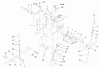 Toro 73429 (312-8) - 312-8 Garden Tractor, 2001 (210000001-210999999) Ersatzteile MANUAL LIFT SYSTEM ASSEMBLY