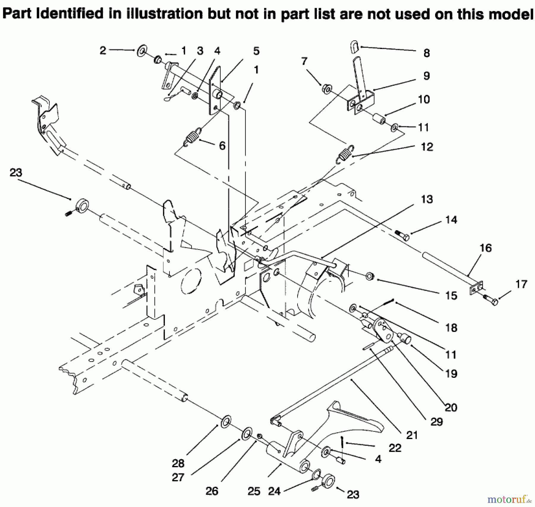 Toro Neu Mowers, Lawn & Garden Tractor Seite 1 73441 (416-8) - Toro 416-8 Garden Tractor, 1996 (69000001-69999999) CLUTCH