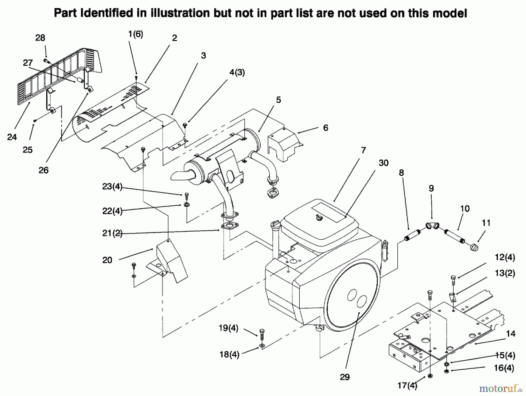Toro Neu Mowers, Lawn & Garden Tractor Seite 1 73441 (416-8) - Toro 416-8 Garden Tractor, 1996 (69000001-69999999) ENGINE