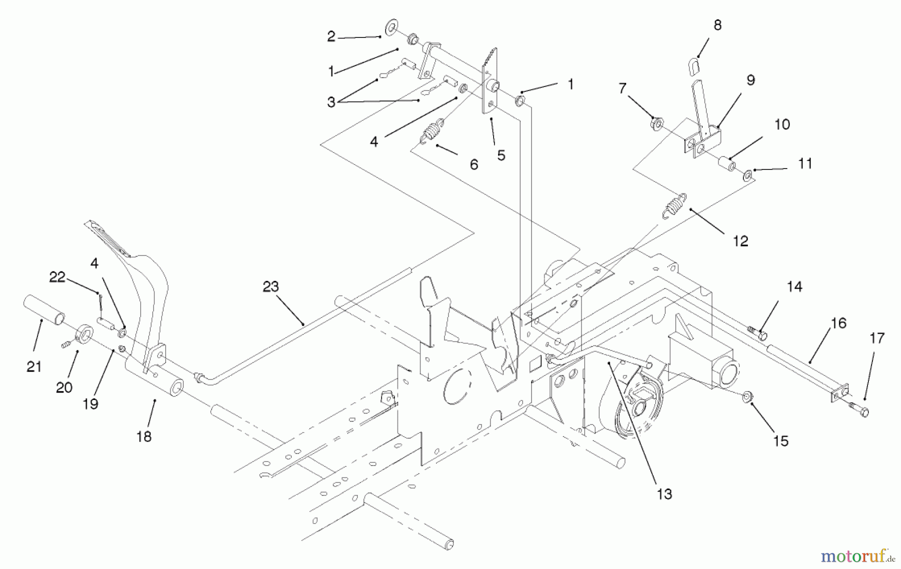 Toro Neu Mowers, Lawn & Garden Tractor Seite 1 73448 (314-8) - Toro 314-8 Garden Tractor, 1998 (8900500-8999999) BRAKE