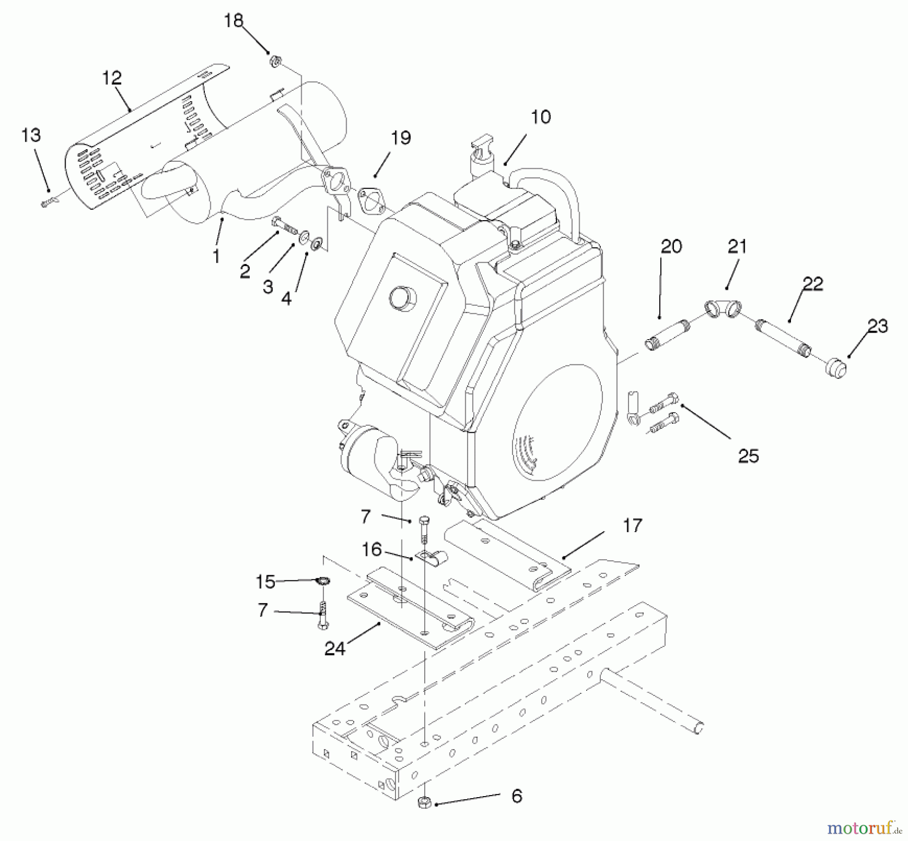 Toro Neu Mowers, Lawn & Garden Tractor Seite 1 73448 (314-8) - Toro 314-8 Garden Tractor, 1998 (8900500-8999999) ENGINE ASSEMBLY