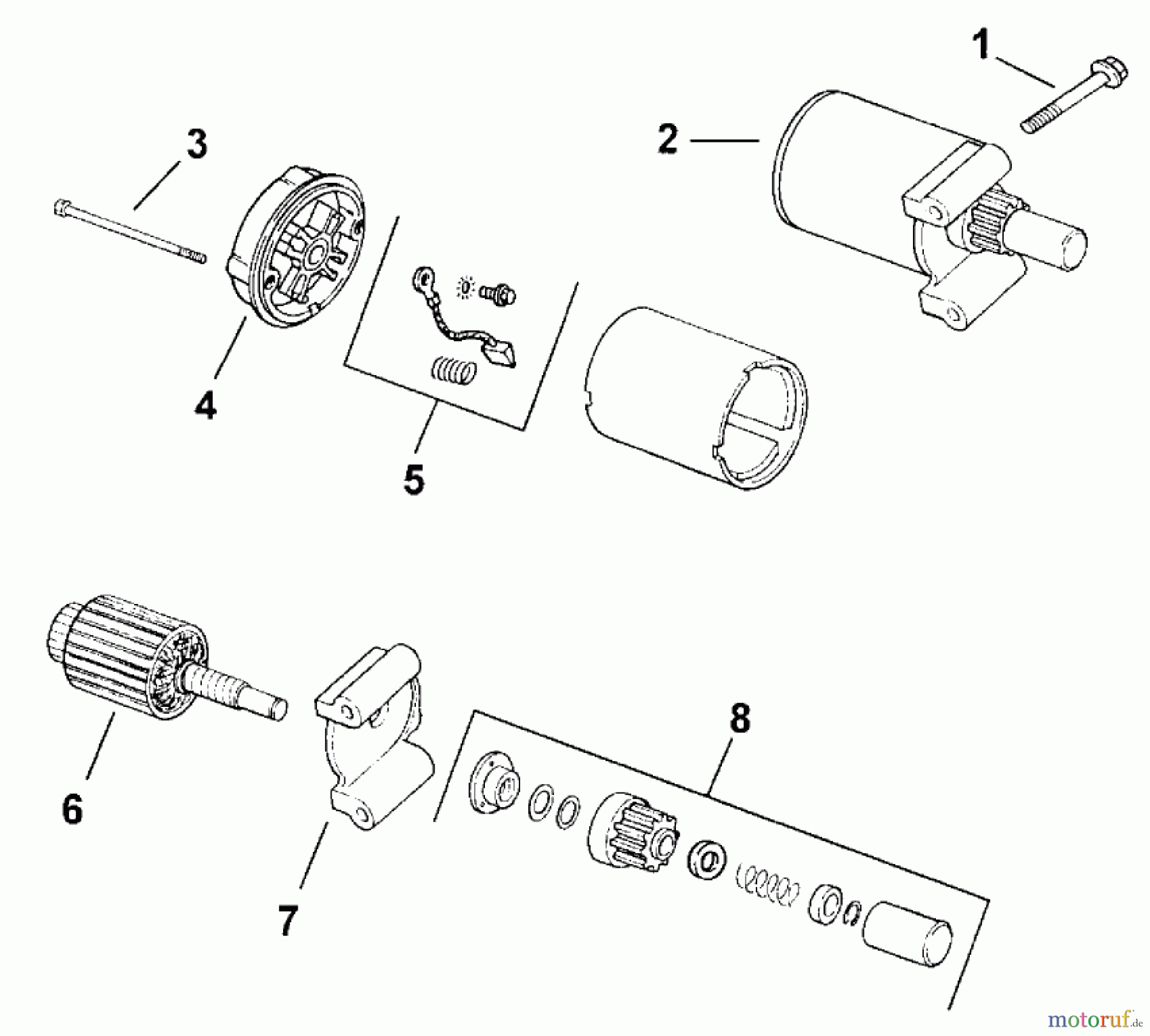 Toro Neu Mowers, Lawn & Garden Tractor Seite 1 73448 (314-8) - Toro 314-8 Garden Tractor, 1998 (8900500-8999999) STARTER