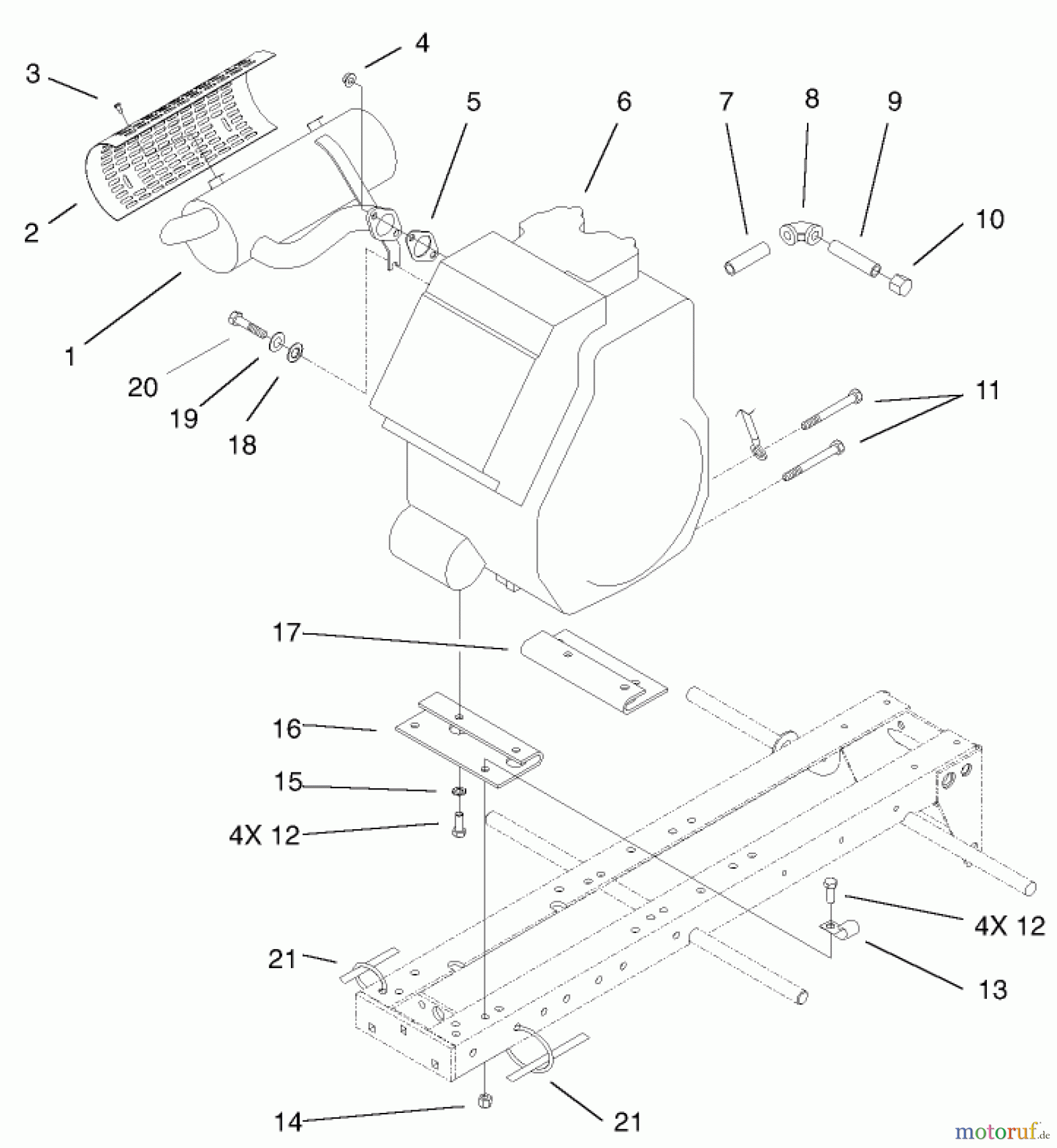 Toro Neu Mowers, Lawn & Garden Tractor Seite 1 73450 (315-8) - Toro 315-8 Garden Tractor, 2002 (220000001-220999999) ENGINE ASSEMBLY