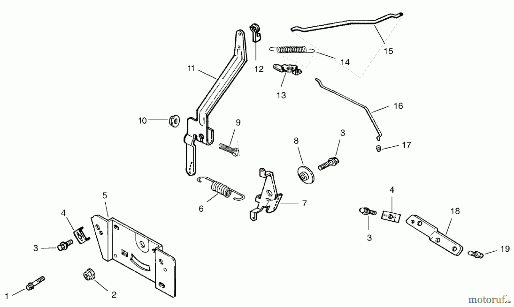 Toro Neu Mowers, Lawn & Garden Tractor Seite 1 73450 (315-8) - Toro 315-8 Garden Tractor, 2002 (220000001-220999999) ENGINE CONTROL ASSEMBLY KOHLER MODEL CH15S-44533