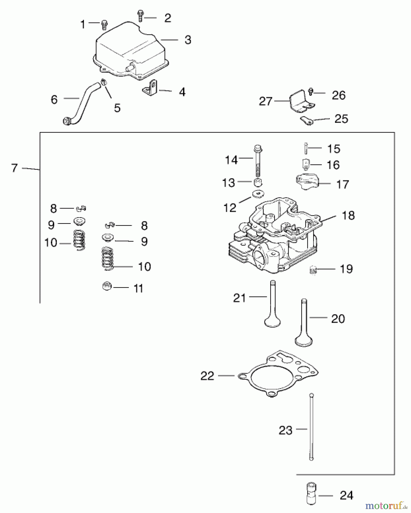 Toro Neu Mowers, Lawn & Garden Tractor Seite 1 73450 (315-8) - Toro 315-8 Garden Tractor, 2002 (220000001-220999999) HEAD/VALVE/BREATHER ASSEMBLY KOHLER MODEL CH15S-44533