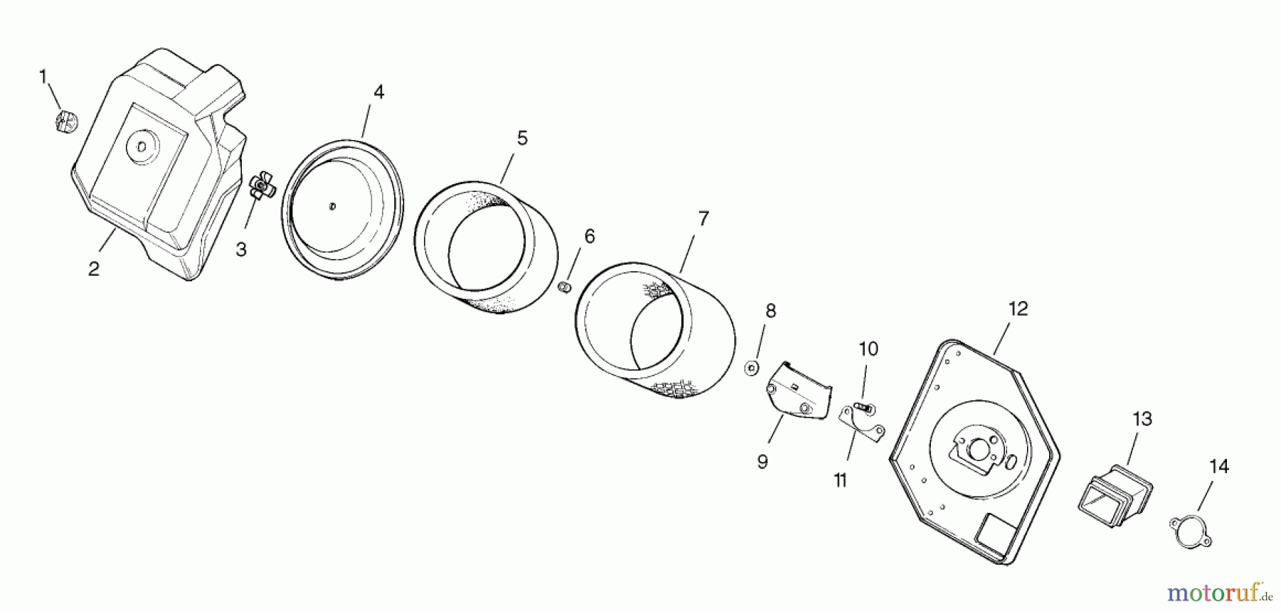 Toro Neu Mowers, Lawn & Garden Tractor Seite 1 73450 - Toro GT Classic Garden Tractor, 2005 (250000001-250999999) AIR INTAKE / FILTRATION ASSEMBLY KOHLER CH15S-44533