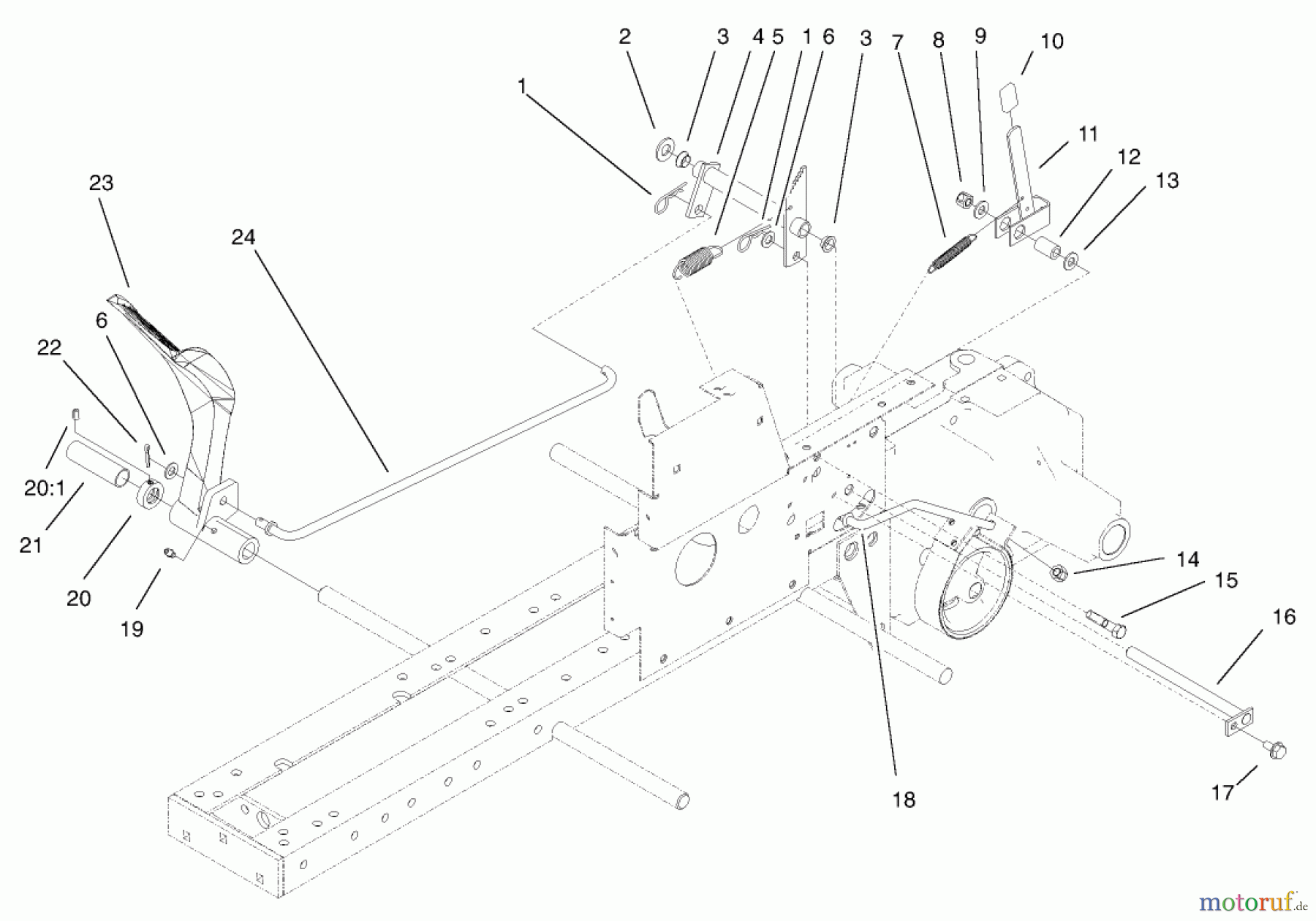  Toro Neu Mowers, Lawn & Garden Tractor Seite 1 73450 - Toro GT Classic Garden Tractor, 2005 (250000001-250999999) BRAKE ASSEMBLY