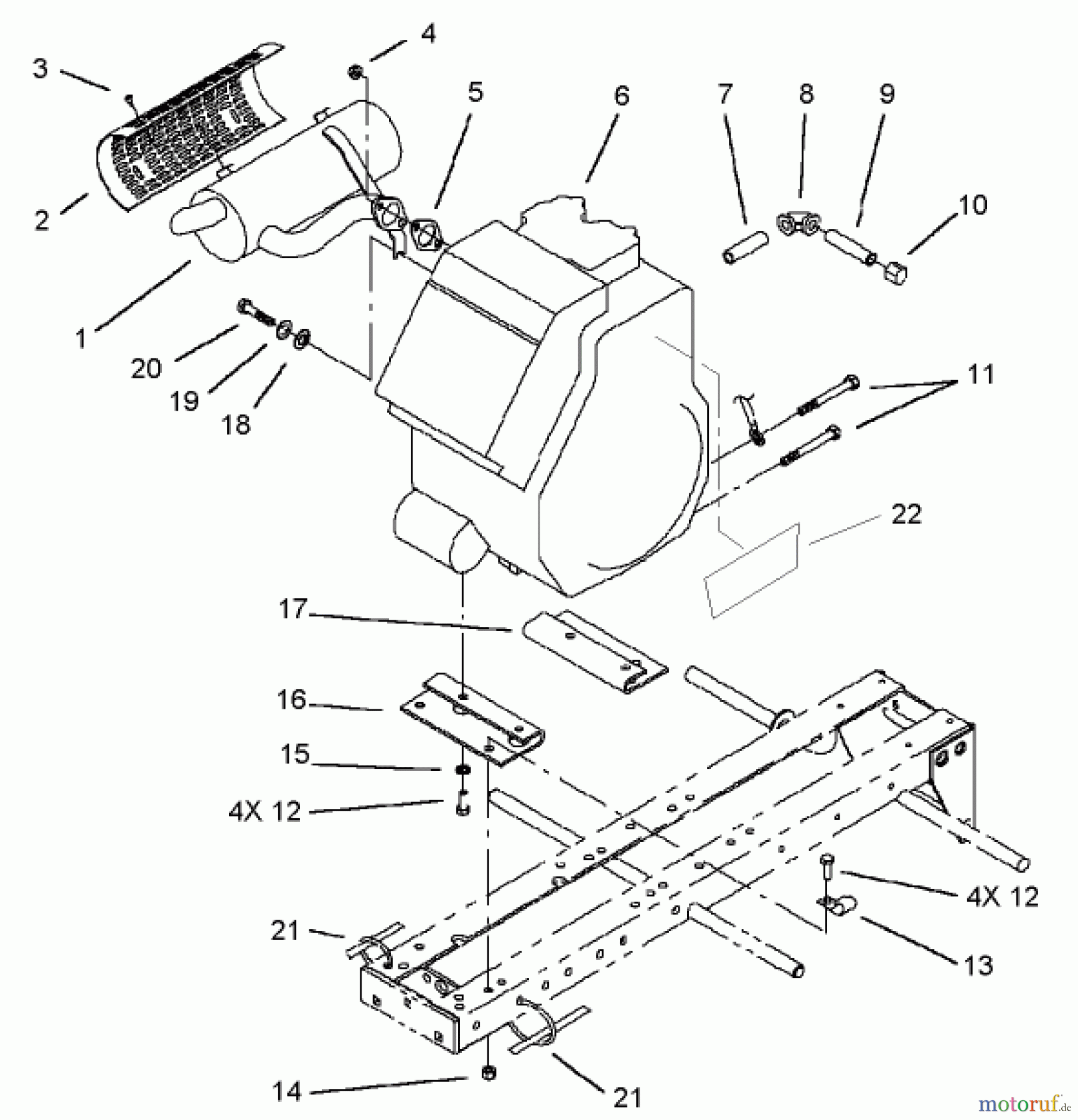 Toro Neu Mowers, Lawn & Garden Tractor Seite 1 73450 - Toro GT Classic Garden Tractor, 2007 (270000001-270999999) ENGINE ASSEMBLY