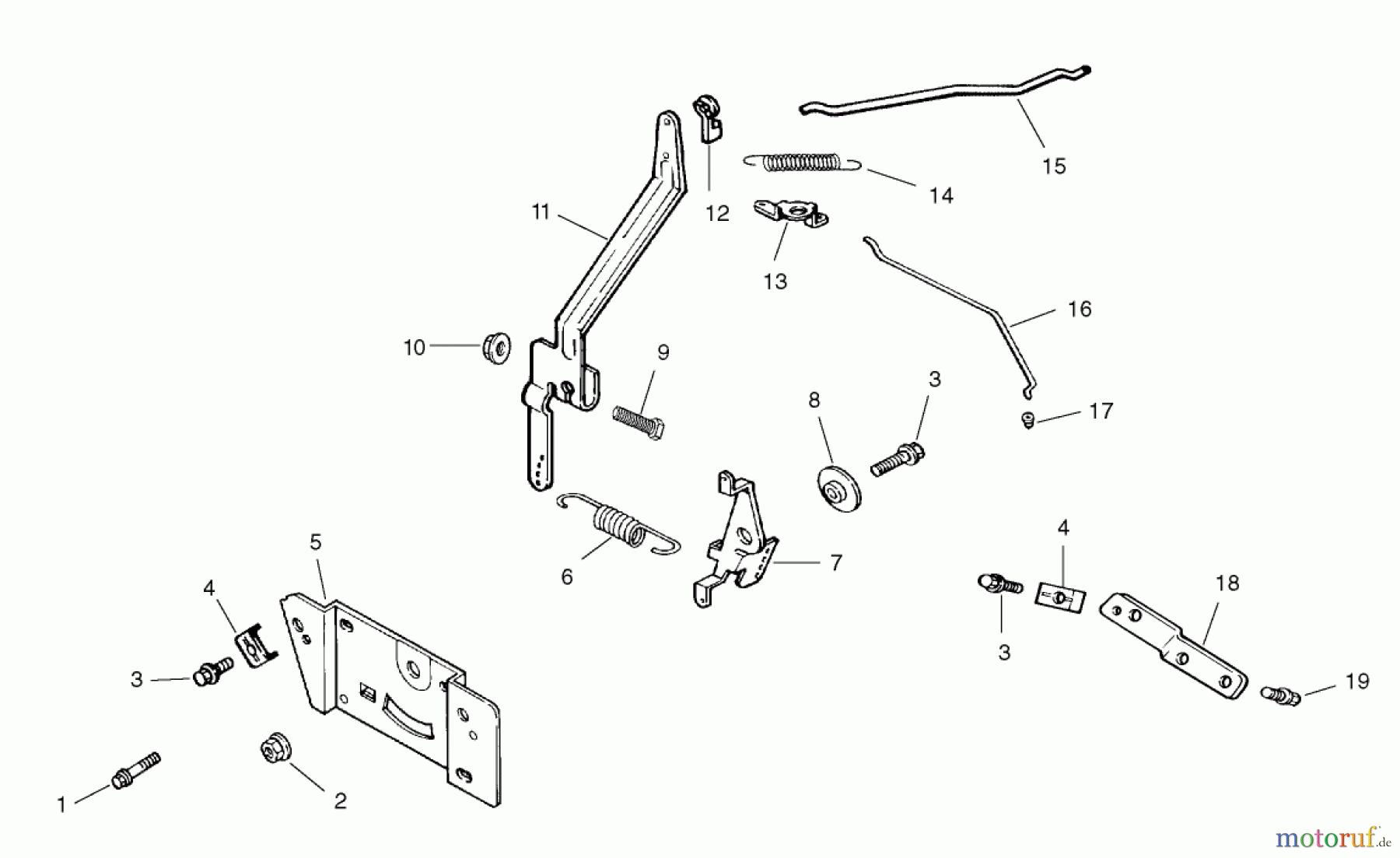 Toro Neu Mowers, Lawn & Garden Tractor Seite 1 73450 - Toro GT Classic Garden Tractor, 2007 (270000001-270999999) ENGINE CONTROL ASSEMBLY KOHLER CH15S-44533