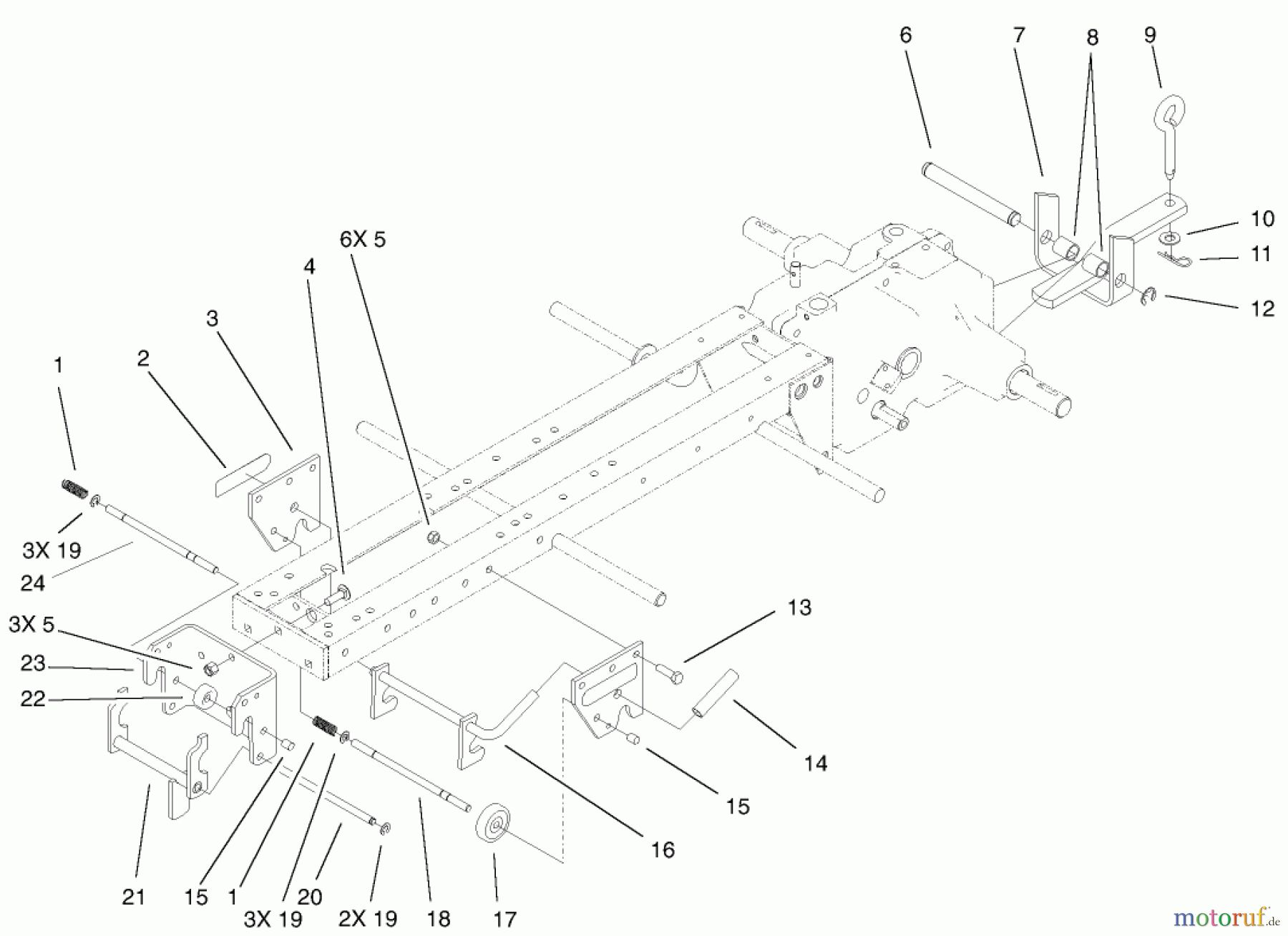  Toro Neu Mowers, Lawn & Garden Tractor Seite 1 73450 - Toro GT Classic Garden Tractor, 2007 (270000001-270999999) HITCH ASSEMBLY