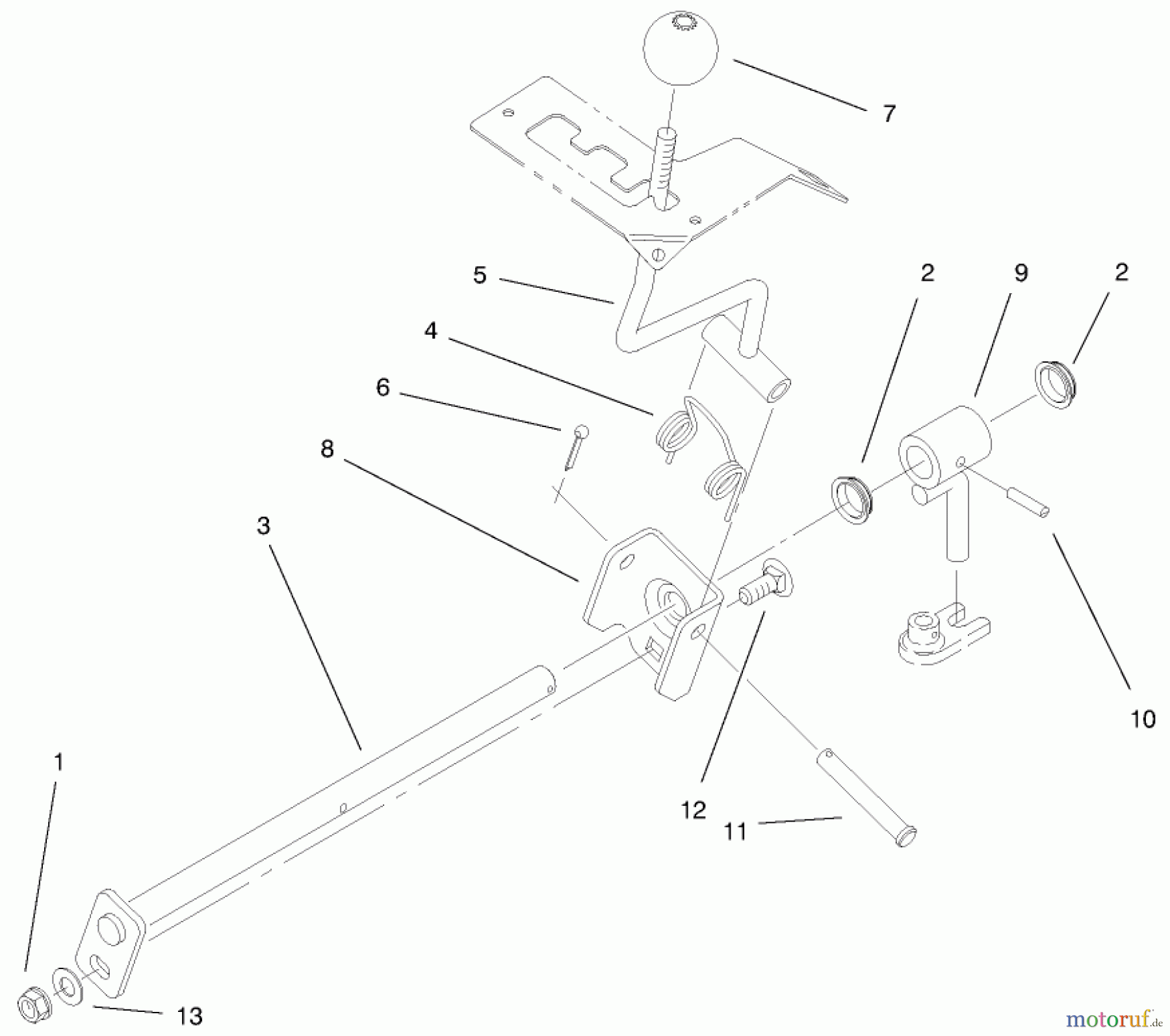Toro Neu Mowers, Lawn & Garden Tractor Seite 1 73541 (520xi) - Toro 520xi Garden Tractor, 1998 (8900001-8999999) HI-LO SHIFT ASSEMBLY