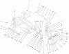 Toro 73542 (520xi) - 520xi Garden Tractor, 2000 (000000001-000999999) Ersatzteile BUMPER & HOOD SUPPORT ASSEMBLY
