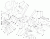Toro 73542 (520xi) - 520xi Garden Tractor, 2000 (000000001-000999999) Ersatzteile FENDER, FOOTREST, & SEAT ASSEMBLY