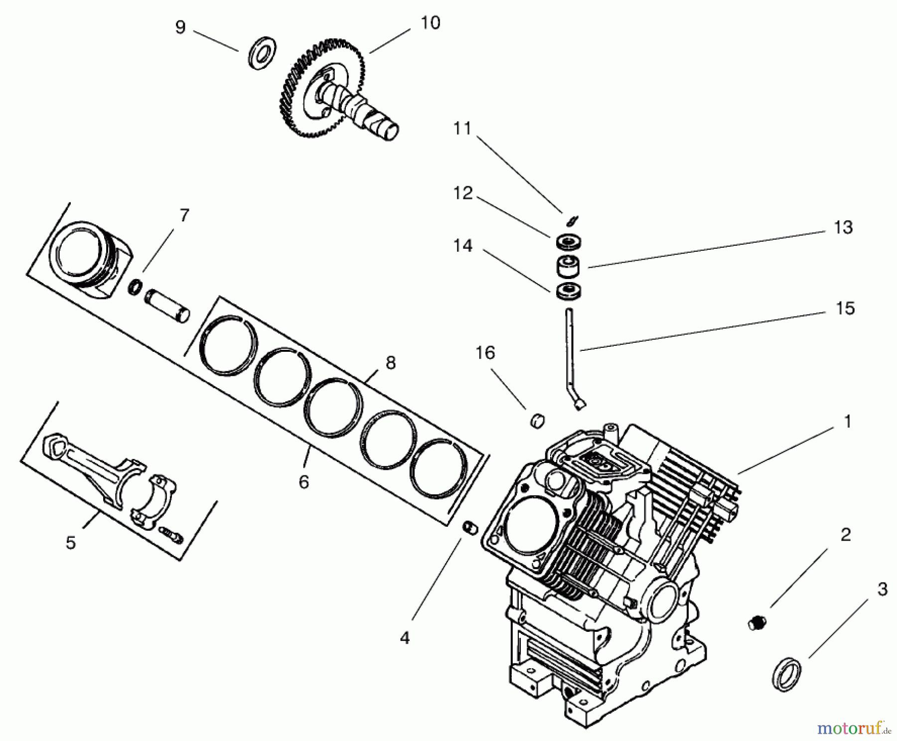 Toro Neu Mowers, Lawn & Garden Tractor Seite 1 73542 (520xi) - Toro 520xi Garden Tractor, 2000 (000000001-000999999) GROUP 2-CRANKCASE (MODEL 73471 ONLY)