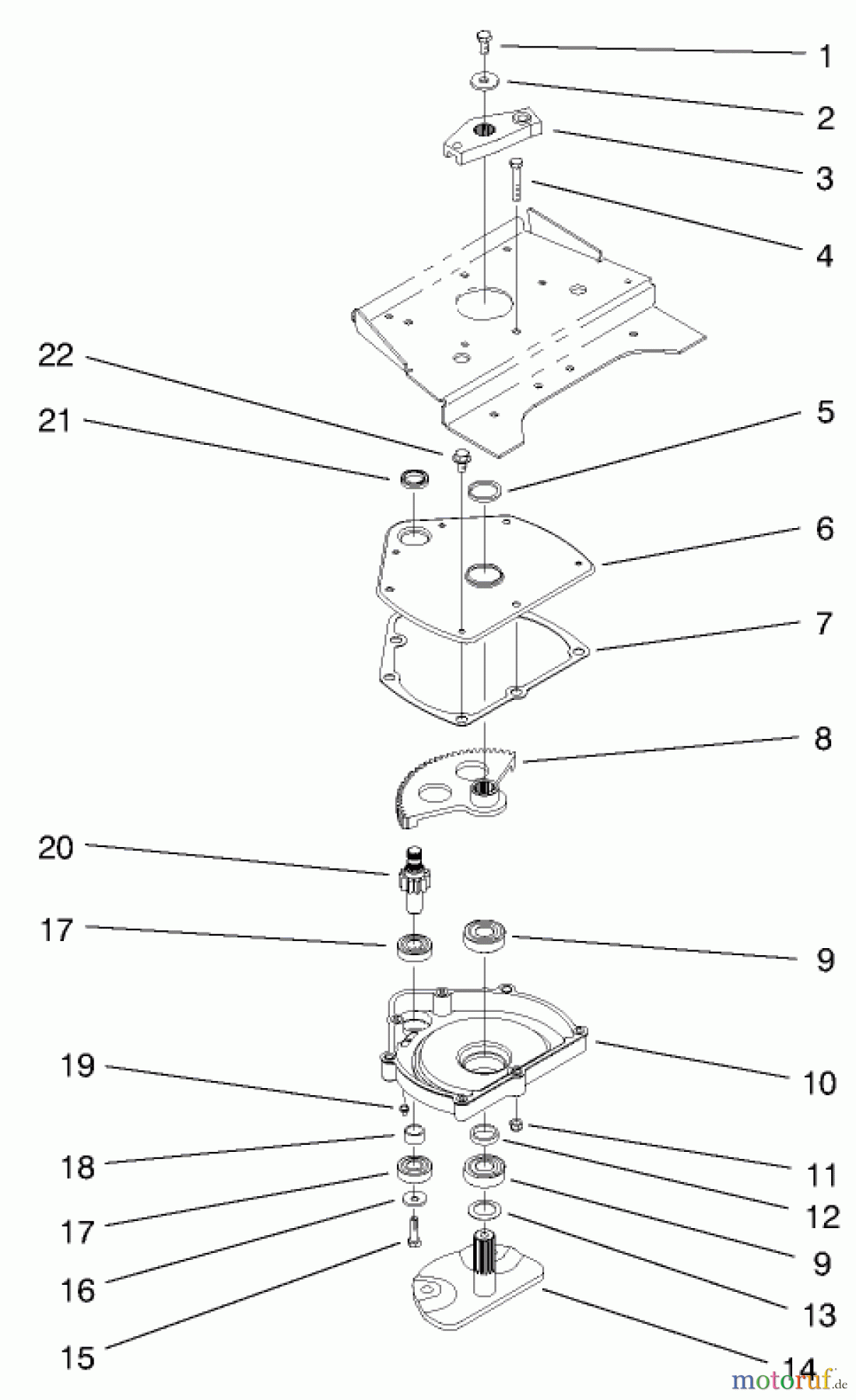 Toro Neu Mowers, Lawn & Garden Tractor Seite 1 73542 (520xi) - Toro 520xi Garden Tractor, 1999 (9900001-9999999) LOWER MANUAL STEERING ASSEMBLY