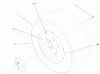 Toro 73471 (518xi) - 518xi Garden Tractor, 2000 (200000001-200999999) Ersatzteile WHEEL ASSEMBLY