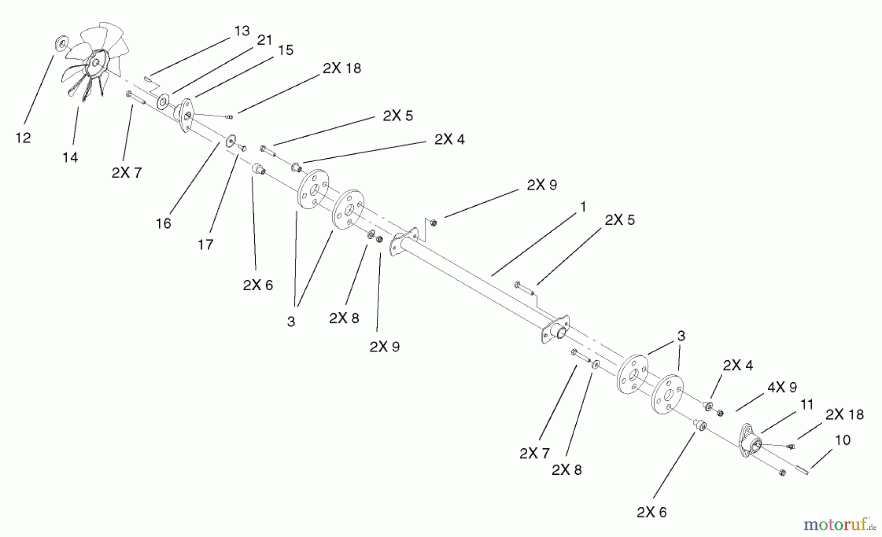  Toro Neu Mowers, Lawn & Garden Tractor Seite 1 73542 (520xi) - Toro 520xi Garden Tractor, 2001 (210000001-210999999) DRIVE SHAFT ASSEMBLY