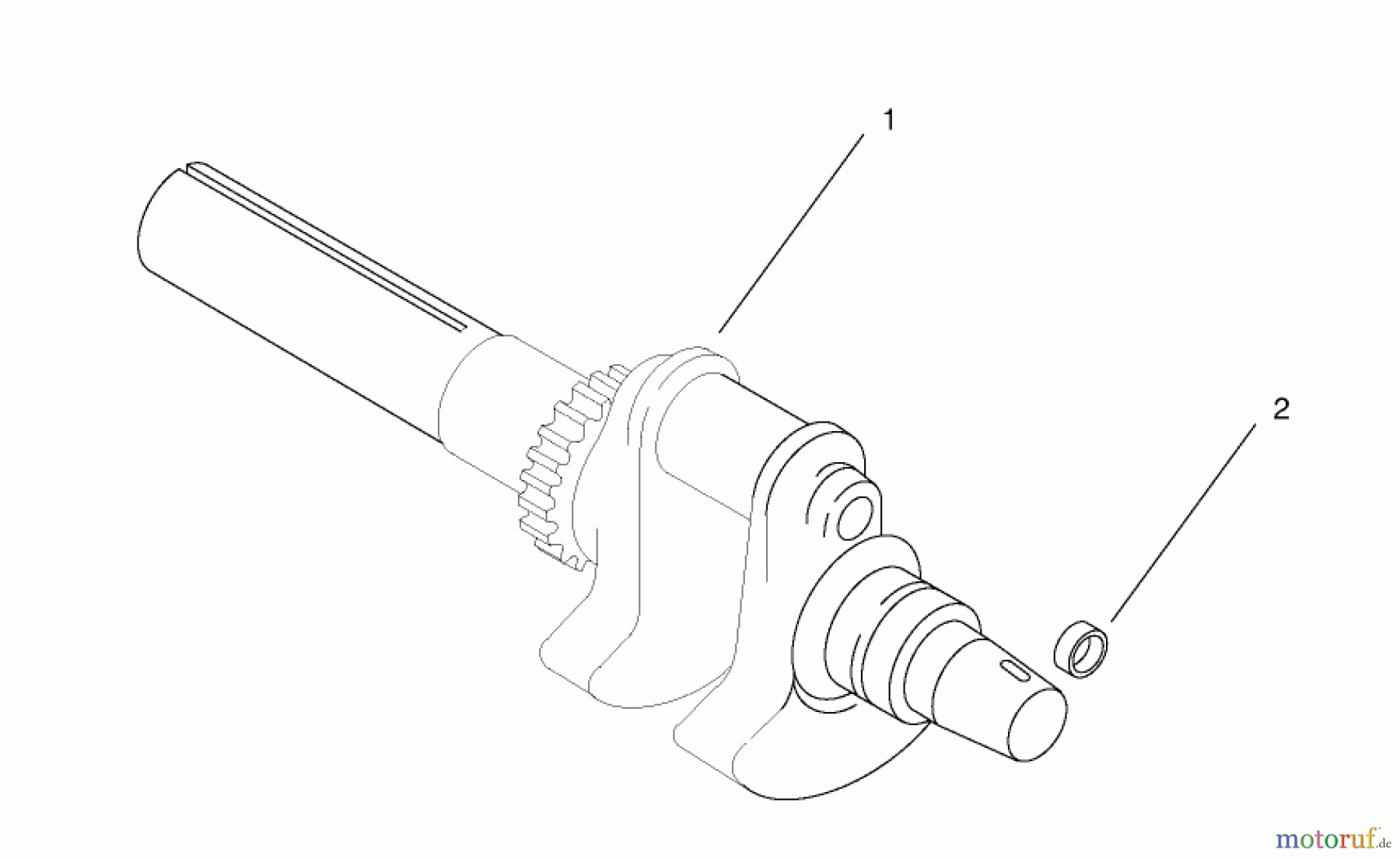 Toro Neu Mowers, Lawn & Garden Tractor Seite 1 73542 (520xi) - Toro 520xi Garden Tractor, 2001 (210000001-210999999) GROUP 1-CRANKSHAFT (MODEL 73471 ONLY)