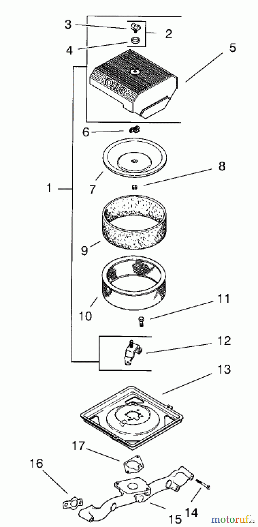  Toro Neu Mowers, Lawn & Garden Tractor Seite 1 73542 (520xi) - Toro 520xi Garden Tractor, 2001 (210000001-210999999) GROUP 10-AIR FILTER (MODEL 73471 ONLY)
