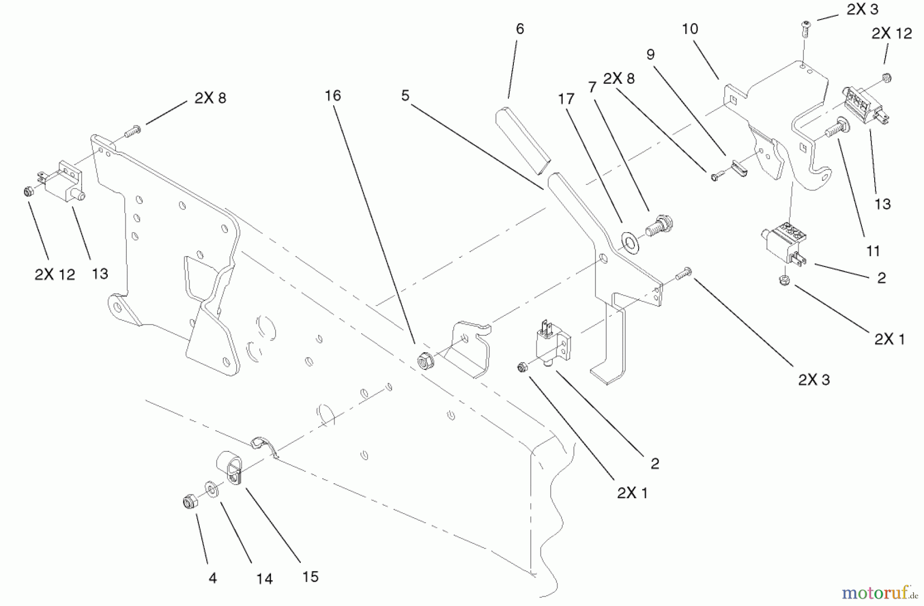 Toro Neu Mowers, Lawn & Garden Tractor Seite 1 73570 (520xi) - Toro 520xi Garden Tractor, 2002 (220000001-220999999) PARKING BRAKE UPPER ASSEMBLY