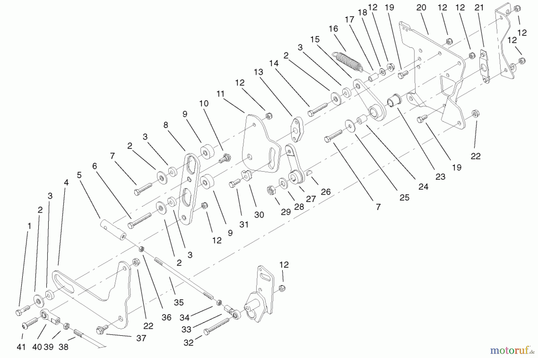 Toro Neu Mowers, Lawn & Garden Tractor Seite 1 73570 (520xi) - Toro 520xi Garden Tractor, 2002 (220000001-220999999) SMART TURN REAR ASSEMBLY