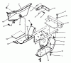 Toro 73501 (520-H) - 520-H Garden Tractor, 1994 (49000001-49999999) Ersatzteile BELT GUARD AND FOOTREST ASSEMBLY
