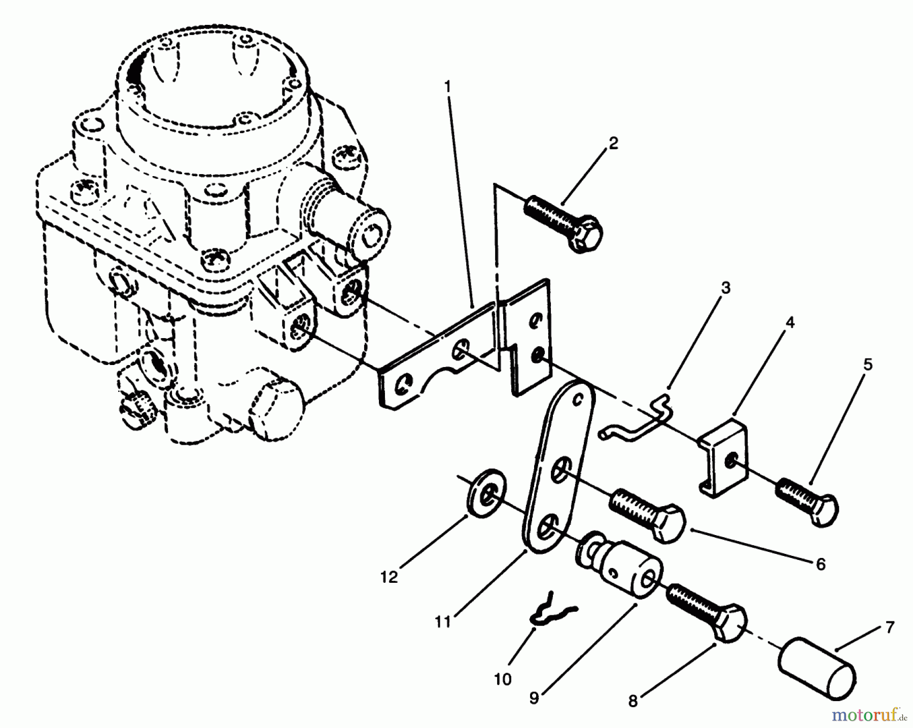 Toro Neu Mowers, Lawn & Garden Tractor Seite 1 73501 (520-H) - Toro 520-H Garden Tractor, 1994 (49000001-49999999) CHOKE CONTROL (FRONT PULL)
