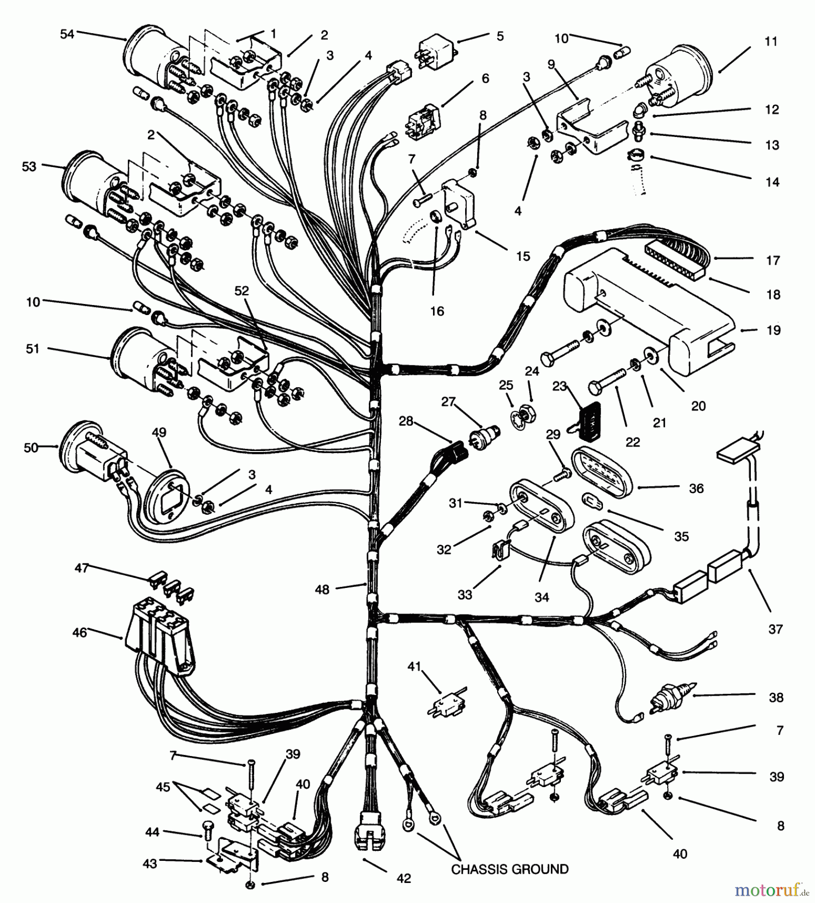Toro Neu Mowers, Lawn & Garden Tractor Seite 1 73501 (520-H) - Toro 520-H Garden Tractor, 1994 (49000001-49999999) ELECTRICAL SYSTEM