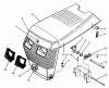 Toro 73501 (520-H) - 520-H Garden Tractor, 1994 (49000001-49999999) Ersatzteile HOOD ASSEMBLY