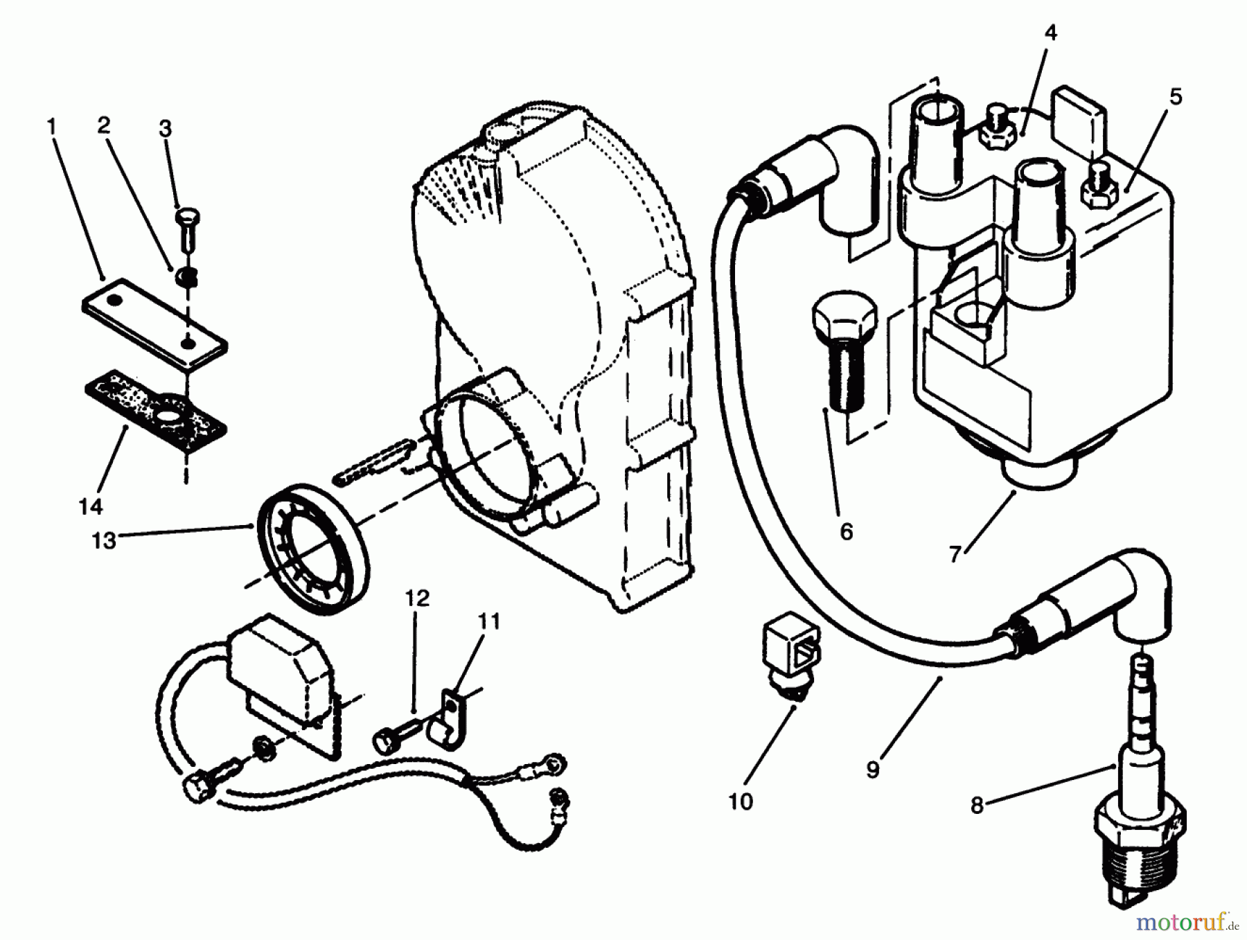 Toro Neu Mowers, Lawn & Garden Tractor Seite 1 73501 (520-H) - Toro 520-H Garden Tractor, 1994 (49000001-49999999) IGNITION-ELECTRONIC