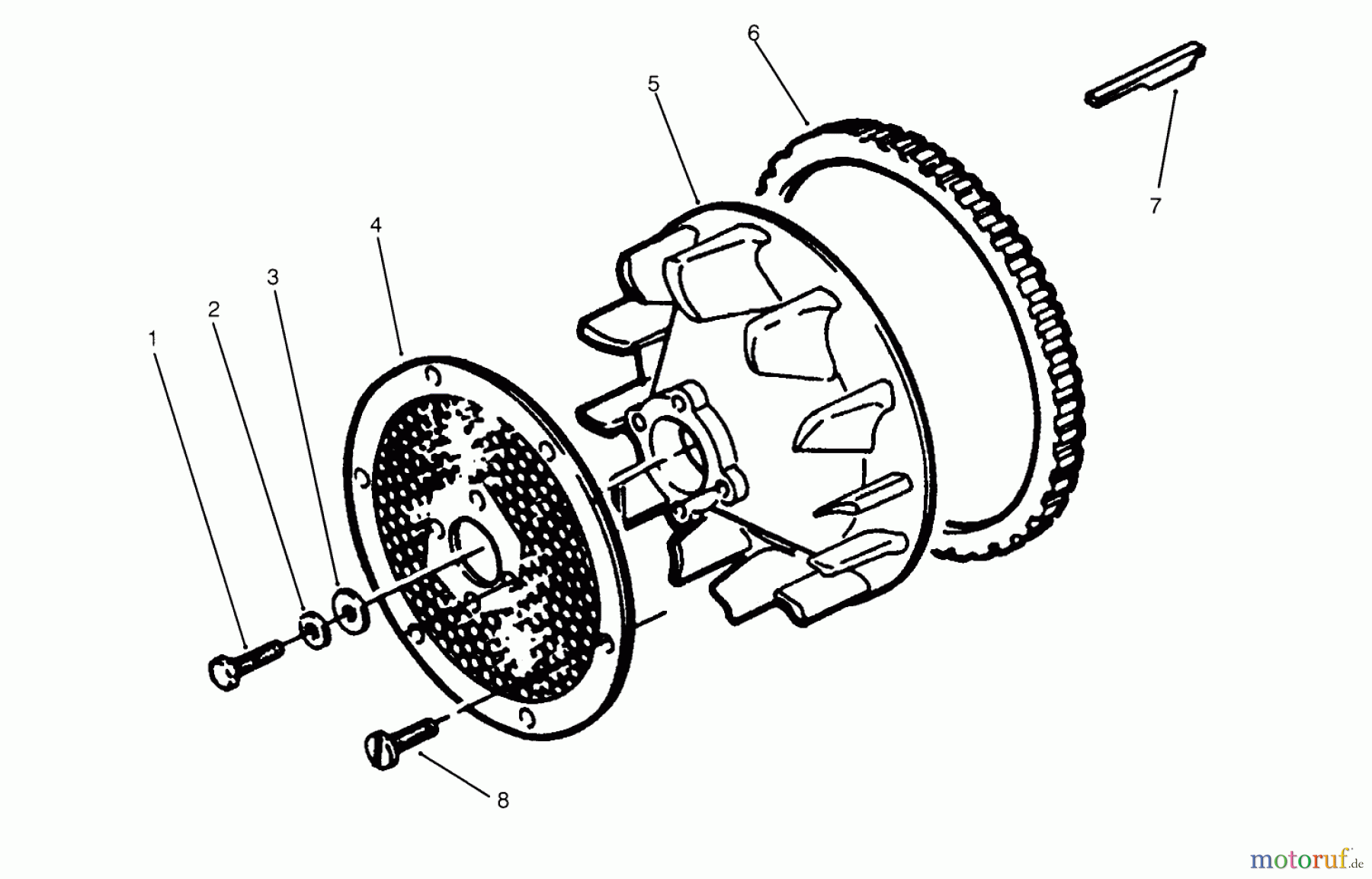 Toro Neu Mowers, Lawn & Garden Tractor Seite 1 73501 (520-H) - Toro 520-H Garden Tractor, 1995 (59000412-59002868) BLOWER SCREEN & RING